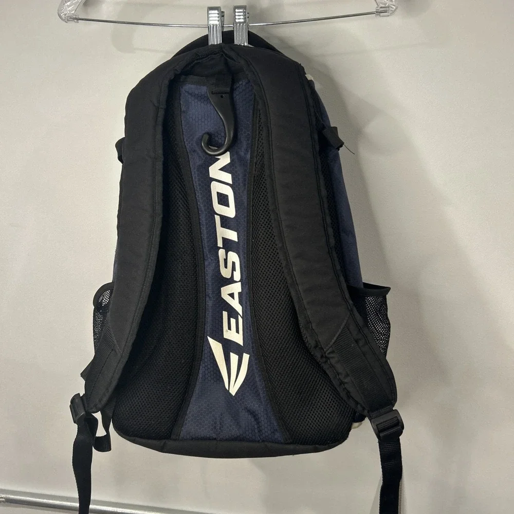 Easton Blue/Black Baseball Softball Backpack 2-Bat Zip Bag w/ Bat Compartment